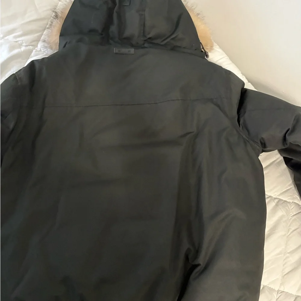 Pajar Men's Black Puffer Jacket with Fur Trim - Picture 3 of 5